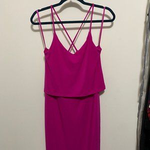 Hot Pink Midi Dress